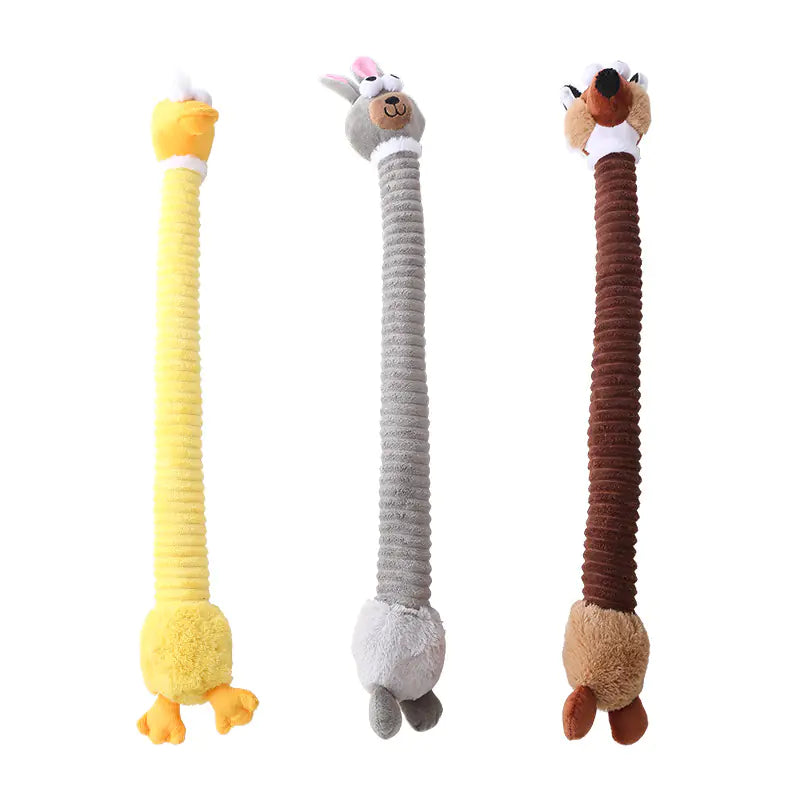 Petaurapets lnteractive Plush Long Neck Dog Toy for Chewing