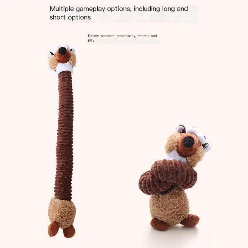 Petaurapets lnteractive Plush Long Neck Dog Toy for Chewing