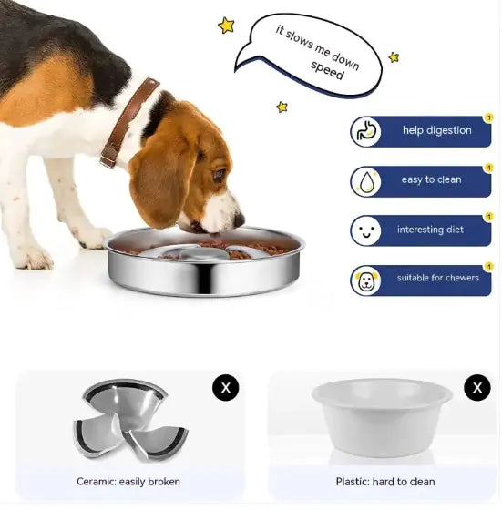 Petaurapets Pet Slow Feeding Bowl