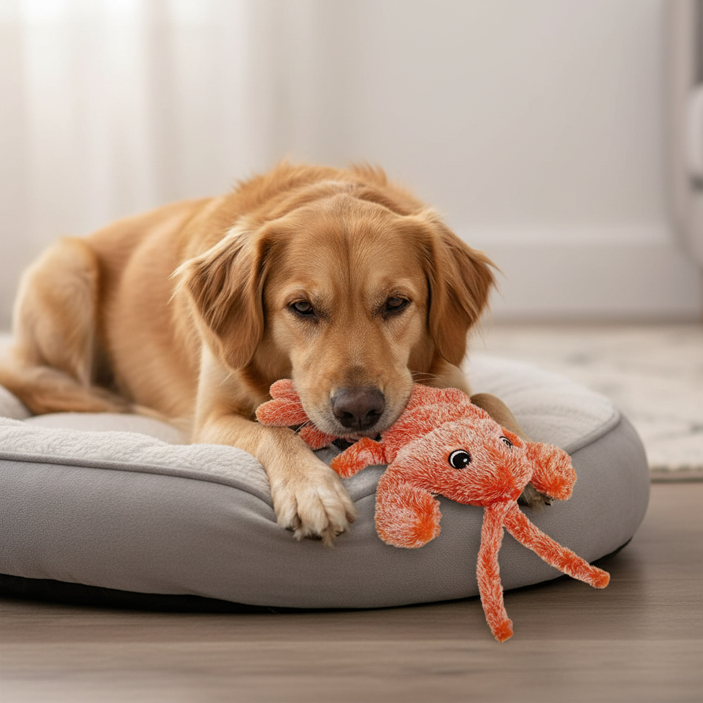 Petaurapets Interactive Dog Toy - Bouncing Shrimp (One Piece)